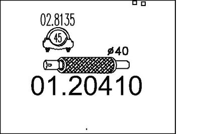Gofrēta caurule, Izplūdes gāzu sistēma MTS 01.20410