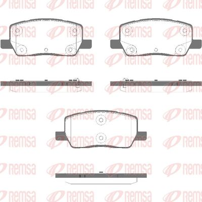 Комплект тормозных колодок, дисковый тормоз REMSA 1969.02