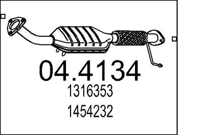 Катализатор MTS 04.4134