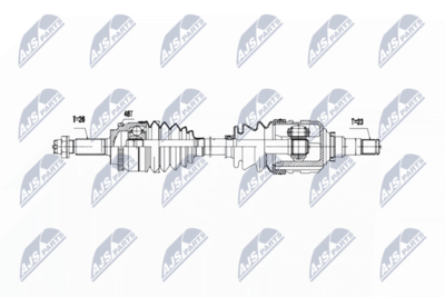 Приводной вал NTY NPW-TY-056