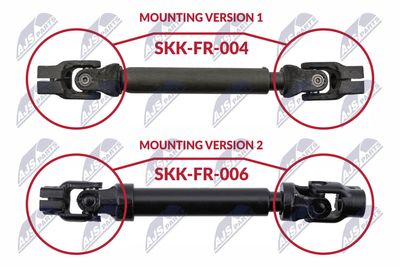 Stūres sviras vārpsta NTY SKK-FR-004