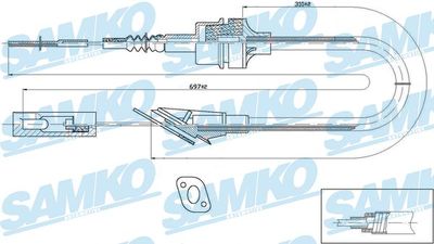 Трос, управление сцеплением SAMKO C0493C