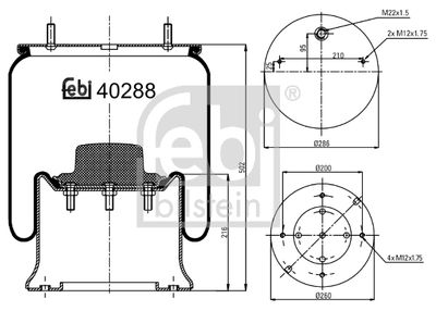 Pneimoatsperes spilvens, Pneimopiekare FEBI BILSTEIN 40288