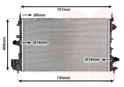 Radiators, Motora dzesēšanas sistēma VAN WEZEL 37002396