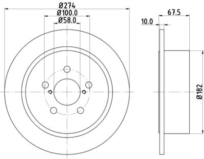 Bremžu diski HELLA PAGID 8DD 355 114-641