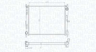 Радиатор, охлаждение двигателя MAGNETI MARELLI 350213165300