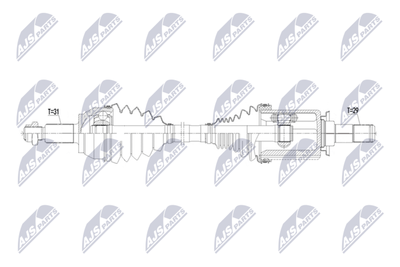 Piedziņas vārpsta NTY NPW-LR-048