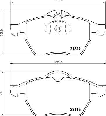 Bremžu uzliku kompl., Disku bremzes HELLA PAGID 8DB 355 007-771