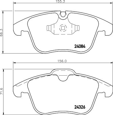 Bremžu uzliku kompl., Disku bremzes HELLA PAGID 8DB 355 013-621