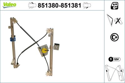 Стеклоподъемник VALEO 851380