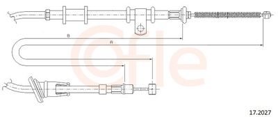 Тросик, cтояночный тормоз COFLE 17.2027
