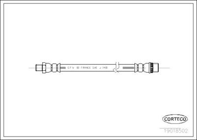 Тормозной шланг CORTECO 19018502