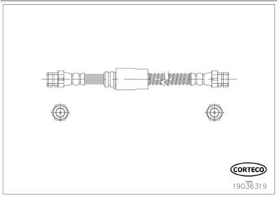 Тормозной шланг CORTECO 19036319