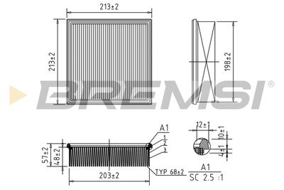 Воздушный фильтр BREMSI FA1641