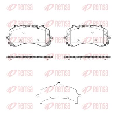 Комплект тормозных колодок, дисковый тормоз REMSA 1865.00