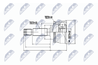 Шарнирный комплект, приводной вал NTY NPZ-HY-532