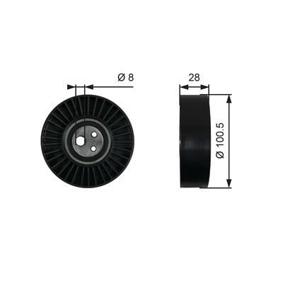 Spriegotājrullītis, Ķīļrievu siksna GATES T36003
