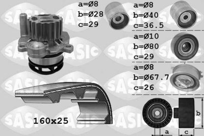Ūdenssūknis + Zobsiksnas komplekts SASIC 3906079
