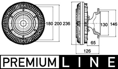 Сцепление, вентилятор радиатора MAHLE CFC 133 000P