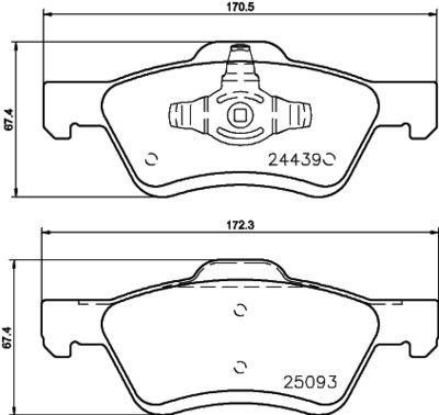 HELLA PAGID 8DB355014961 Bremžu uzliku kompl