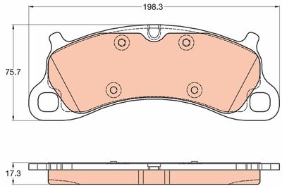 Комплект тормозных колодок, дисковый тормоз TRW GDB2057