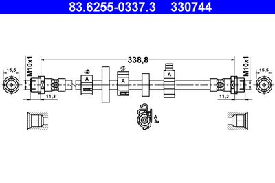 Тормозной шланг ATE 83.6255-0337.3