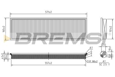 Воздушный фильтр BREMSI FA1617