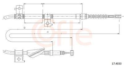 Тросик, cтояночный тормоз COFLE 92.17.4033