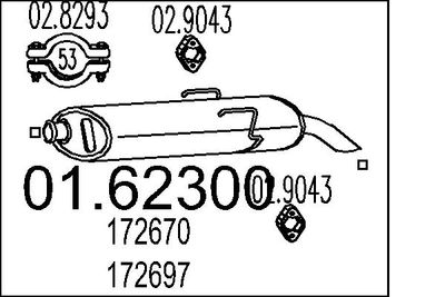 Глушитель выхлопных газов конечный MTS 01.62300