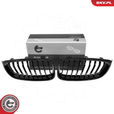 grill BMW komplet L+P,pojedyncza listwa,czarny połysk,BMW 3 F34,517124 ESEN SKV 66SKV131