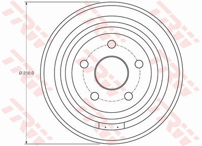 Bremžu trumulis TRW DB4407