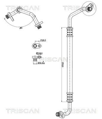 Augst-/Zemspiediena cauruļvads, Gaisa kond. sist. TRISCAN 9010 28104
