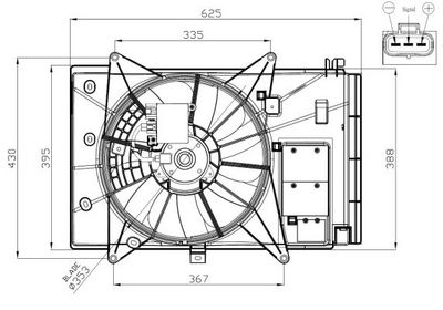 Ventilators, Motora dzesēšanas sistēma NRF 47949
