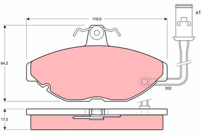 Комплект тормозных колодок, дисковый тормоз TRW GDB428
