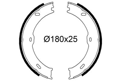 Bremžu loku kompl., Stāvbremze VALEO 564267