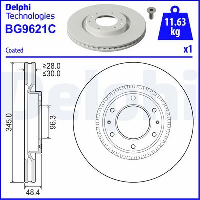 Bremžu diski DELPHI BG9621C