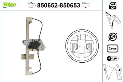 Стеклоподъемник VALEO 850652
