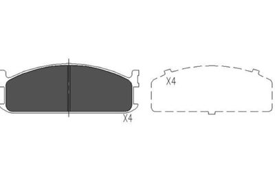 Bremžu uzliku kompl., Disku bremzes KAVO PARTS KBP-3505