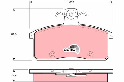 Комплект тормозных колодок, дисковый тормоз TRW GDB3202