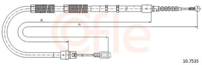 Тросик, cтояночный тормоз COFLE 92.10.7535
