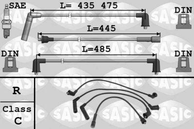 Augstsprieguma vadu komplekts SASIC 9286063