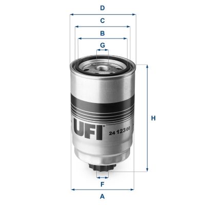 Degvielas filtrs UFI 24.123.00