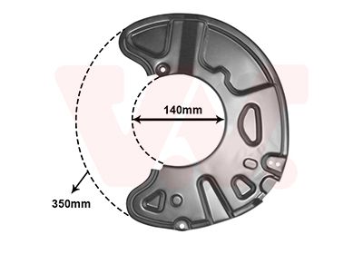 Dubļu sargs, Bremžu disks VAN WEZEL 3097371