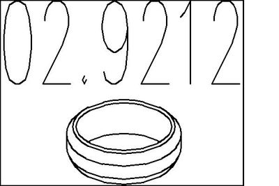 Уплотнительное кольцо, труба выхлопного газа MTS 02.9212