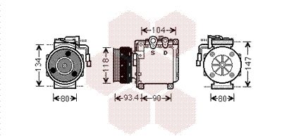 Компрессор, кондиционер VAN WEZEL 3200K212