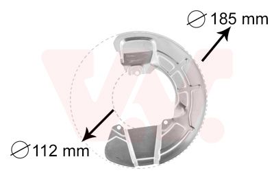 Dubļu sargs, Bremžu disks VAN WEZEL 5930372