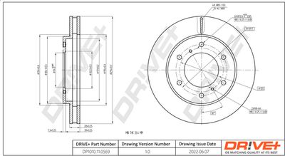 Тормозной диск Dr!ve+ DP1010.11.0569