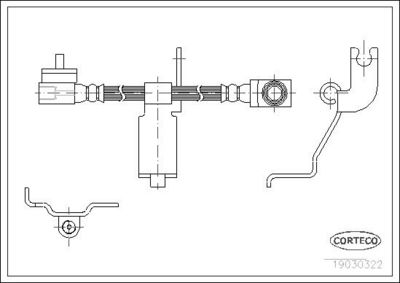 Bremžu šļūtene CORTECO 19030322