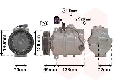 Компрессор, кондиционер VAN WEZEL 5801K706