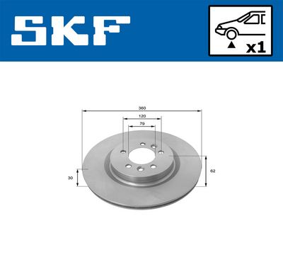 Тормозной диск SKF VKBD 81355 V1